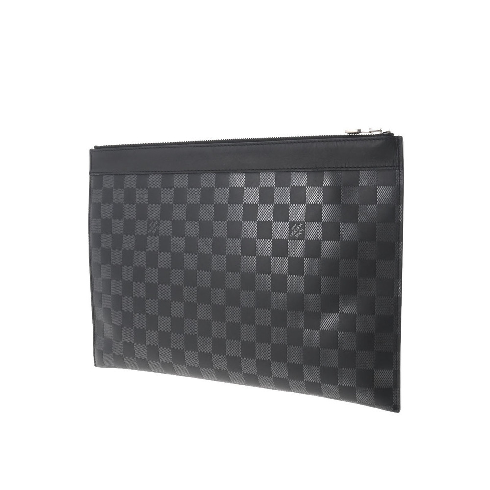 Louis Vuitton Discovery Pochette Infini Graphite Bag Clutch Black
